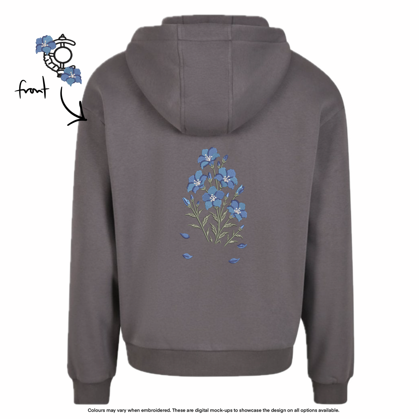 F Blue Mood Weed Zip-Up