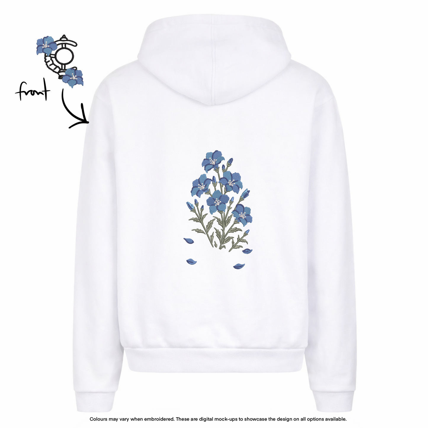 F Blue Mood Weed Zip-Up