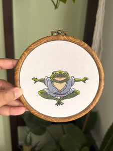 Aogaeru 5” Embroidery Art